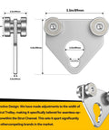Four Wheel Trolley Assembly Roller For One And Five Eighths Inch Wide Strut Channel Heavy Duty Steel With Lifting Eye Nut Pack Of Two Up To Seven Hundred Seventy Pounds Rust Resistant Galvanized Smooth And Silent Operation