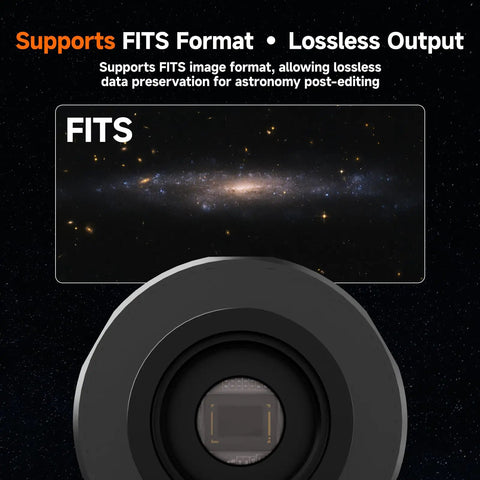 WiFi Telescope Camera With 30 Second Exposure IMX662 Sensor showing supports FITS format feature.