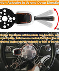 Bezel Control Switch For Seastar Hydraulic, Cable And Tilt Steering, Blinker Trim System diagram showing switch functions