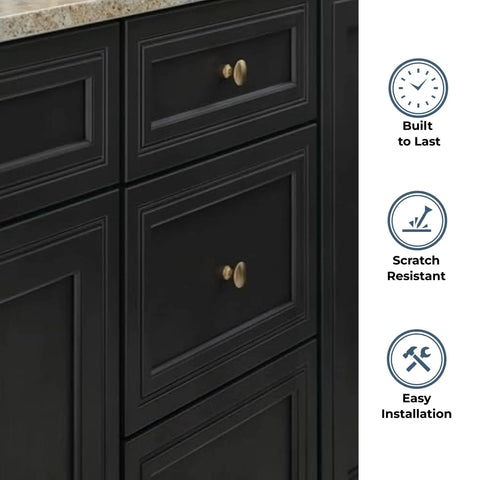 Champagne Bronze Round Cabinet Knobs Set Of 10 For Cabinets Dresser Drawers And Kitchen Doors Easy Install Durable Hardware