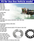 Jet Pump Bearing and Seal Kit For Sea Doo GTI GTS SP GTX XP HX XPI GSI GS RX LRV 3D Explorer Sportster Challenger Speedster Replacement and compatible models list with seaworthy watercraft image