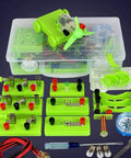 Cool Hands On DIY Physics Lab Kit With Electromagnet And Wind Power Generator For Students, complete classroom science set image