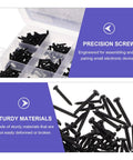 450 Piece Self Tapping Screws Kit M2.3 M2.6 M3 Cross Head Round Carbon Steel With Storage Box detail