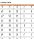 Table listing parameters for PG7 Cable Gland 2mm To 5mm Waterproof Nylon Joint With Locknut And Washer 10 Pack White and other models.