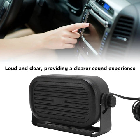3.5mm Car External Speaker For CB And Ham Radio, Mini External Speaker With 14.76ft Cable, Loud Clear Audio For Mobile Transceivers And Scanners