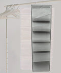 Grey Roomy Over Door Hanging Shoe Storage Organizer Built Tough With Nonwoven Multi Pocket Closet Wardrobe Bag.