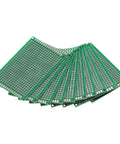 10 Pack 5x7 Cm FR4 Double Sided Prototype PCB Tinned Universal Breadboard Prototyping Board For Quick Prototyping, Breadboard Friendly