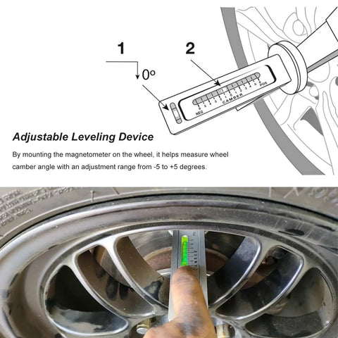 Pro Grade Adjustable Magnetic Camber Caster Alignment Tool Keep Your Rig Dead Straight On The Road With This Heavy Duty High Precision Wheel Gauge For Quick Suspension Fixes