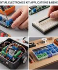 Heavy Duty 152 Pcs PCB Screw Terminal Block Kit With 2.54Mm And 5.0Mm Pitch Multi Pin Connectors Plus Male Header Pins For Breadboard Circuit DIY Electronics Projects in use with breadboard assembly