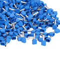 Top Tier 1000 Pcs Insulated Copper Ferrule Kit For TE7508 Terminals Perfect For Crimping AWG 20 Solid Stranded Wires With Safety Insulation For Home And Heavy Machinery Electric Work, blue ferrule connectors