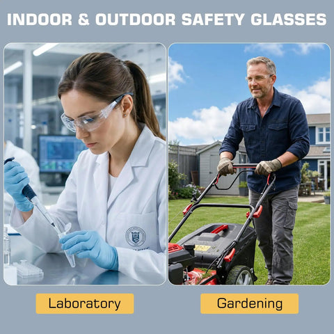 Kickass Clear Safety Glasses Built Solid With Antifog Lenses And Comfortable Fit For Hardworking Crews And Daily Grind Bulk Pack Ansi Certified Protective Eyewear for laboratory and gardening use.
