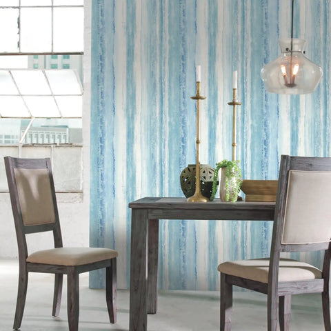 Dining room with Tan Watercolor Stripe Peel And Stick Wallpaper Roll 20.5 Inch Wide By 16.5 Foot Long Removable Easy Install