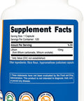 Back view of Lithium Orotate 10Mg Capsules bottle, 120 capsules, vegan, GMO free, showing supplement facts.
