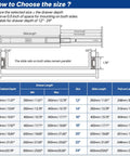 Installation guide for 6 Pairs 22 Inch Soft Close Drawer Slides Ball Bearing Cabinet Rails dimensions and sizing options.