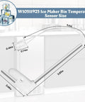Ice Maker Bin Temperature Sensor Replacement For Whirlpool, No Brainer Install, Precise Temperature Readings, Fixes Slow Ice, Off Temperature Displays, Alarm Errors, Energy Drain, Reliable Home Kitchen Upgrade, 5.85in sensor size