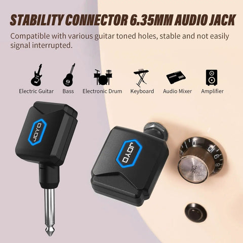 Five Point Eight Gigahertz Wireless Guitar System With Charging Case Pro Grade Dope Low Latency Clean Signal Four Channel Transmitter