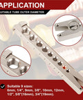 Manual And Electric Eccentric Flaring Tool Pro Grade With Nine Dies For Eccentric Flares On Copper Tubing In 6mm 1/4 Inch 9mm 3/8