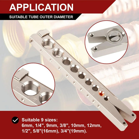 Manual And Electric Eccentric Flaring Tool Pro Grade With Nine Dies For Eccentric Flares On Copper Tubing In 6mm 1/4 Inch 9mm 3/8