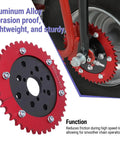Heavy Duty Split Sprocket Hub Adapter Fits Baja Massimo Mini Bike Go Kart 42 Tooth Gear with aluminum alloy sprocket detail.