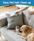 Extra Sticky Lint Roller With 600 Sheets, Easy Spiral Tear For Effortless Sheet Removal being used on a couch with pets