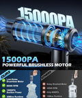 Cordless Handheld Car Vacuum With 15000Pa Beast Suction Brushless Motor showcasing internal motor components