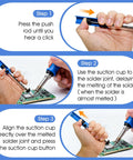 Using Desoldering Pump With Vacuum And 3 Desoldering Guns Pack for fast, clean solder removal from circuit boards step-by-step guide.