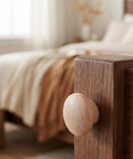 Khaki Wood Hole Button Plugs With Mushroom Head for beds and chairs easy press in conceals screw holes on furniture edge