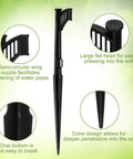 25 Pack Drip Irrigation Riser Stakes For 1/4 Inch Tubing Hose Holder Adjustable Ground Stakes For Micro Sprinklers And Garden Irrigation Systems Durable Plastic Construction shown with design features and benefits.