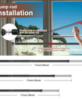 Adjustable Sliding Door Security Bar 17 to 50 Inches with Rubber Tips, Heavy Duty No Drill Door Stop demonstration for patio doors.
