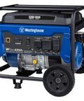 6600 Peak Watt Portable Generator With Transfer Switch Ready 30A RV Receptacle, showcasing control panel and outlets.