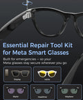 Clean Fit Eyeglass Screwdriver And Precision Screw Kit For Ray Ban Meta And Oakley Meta Gen 1 2, showing quick repair for Meta Smart Glasses.