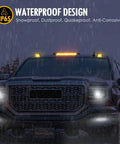 Truck with Smoked Lens Amber Cab Marker Lights 3 Pack for Silverado and Sierra 1500 2500 3500 2015 to 2019 in rain