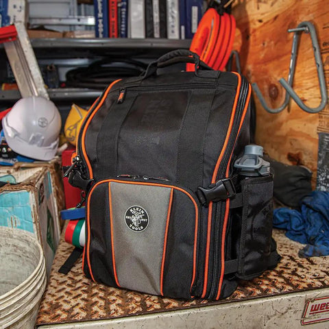 Heavy Duty Jobsite Ready Workhorse Tool Backpack With 21 Pockets And Large Interior Water Resistant 1680D Ballistic