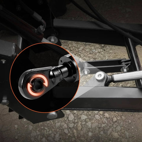 Cat 1-1 Hydraulic Top Link For Tractors, 11 Inch Stroke, Retracted Length About 20.88 Inches, Extended Length Up To 31.88 Inches, installed view