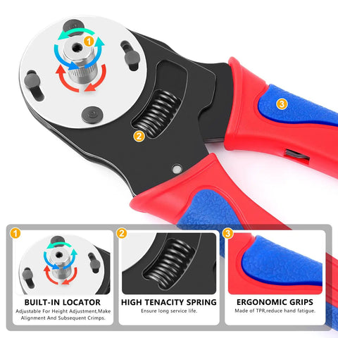 Deutsch DT Connector Kit 540 Piece Set With KN16 Crimper And Removal Tool for automotive electrical wiring close-up.
