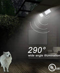 Outdoor Motion Sensor Flood Light 20W Waterproof Security Wall Fixture With Adjustable Heads 180 Degree Sensing 40ft Range Daylight White US Plug