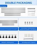 45 Inch Two Pack Solar Panel Mounting Bracket Kit With 0-90 Degree Tilt hardware and components displayed on white background