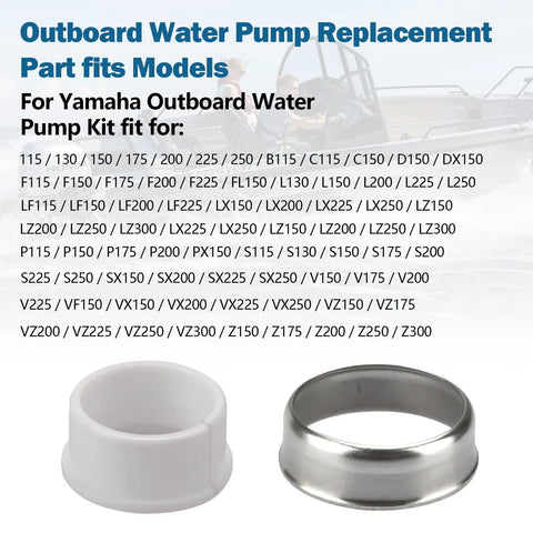 Outboard Water Pump Drive Shaft Collar And Spacer Replacement Kit 61A-45527-00-00 61A-45538-00-00 fittings display