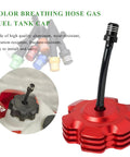 Two Pack Aluminum Breather Valve Hose Kit For ATV Dirt Bikes 50cc To 125cc With CNC One Way Fuel Tank Cap Vent Tube And Check Ball