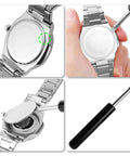 4 Piece Pro Grade Watch Back Removal Tool Set For Quick Pry Back Case Opener And Battery Swap, Built Tough With Stainless Steel And ABS