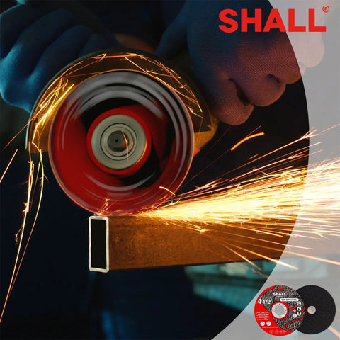 Beastly Heavy Duty 25 Pack Cut Off Wheels For Angle Grinder With Pouch Four And A Half Inch By Seven Eighths Inch in use on metal