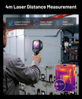 Person using 3.5 Inch Dual Lens Thermal Imaging Camera With 512 X 384 TISR Resolution, 2MP Visual Light Camera in industrial setting