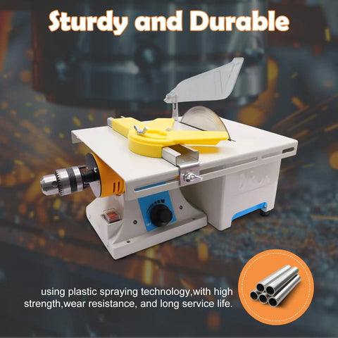 Do It All Mini Saw For Woodworking And Rock Cutting 750W Electric Grinder Polisher With Flexible Shaft Lapidary Jewelry Saw DIY Lathe 0-10000 Rpm Durable Aluminum Construction with sturdy build and long service life