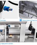 Air inlet, rotary blade stirring bracket, and high-power cylinder of Straight Up Heavy Duty Stainless Steel Paste Filling Mixer Machine.