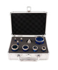 Diamond Core Drill Bit Set With 9 Diamond Bits And 1 Chamfer Bit For Porcelain Tile Ceramic Marble Granite Drilling includes sizes 6-50mm