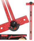 No Fuss Heavy Duty 29 Inch Woodworking T Square With Adjustable 15 To 165 Degree Angle, solid aluminum layout tool for accurate marking.