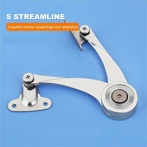 Soft Close Lift Up Wardrobe Hinge Set With Stay Buffer Damper Folding Cabinet Hinges Adjustable Stop In Any Position Easy Install