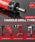 Pro Grade 15 Piece Hole Saw Kit Five Eighths Inch To Three Inches With Mandrel And Hex Wrench HSS Bi Metal Shark Tooth Cutters
