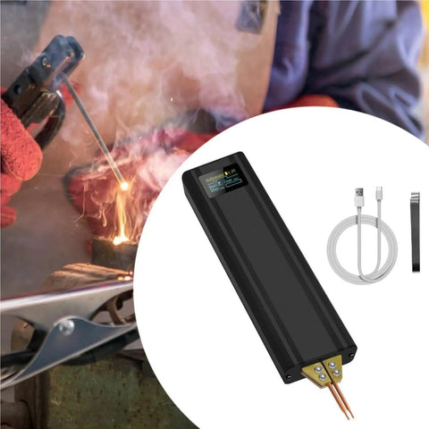 Handheld Spot Welder For Nickel Sheets 0.1 To 0.2 Mm Portable Welding Tool With Adjustable Power Perfect For DIY Projects