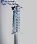 Side view of Rugged Heavy Duty Gate And Door Caster With Spring Loaded Suspension 4 Inch Fixed Wheel Square Shaft for gates and doors.